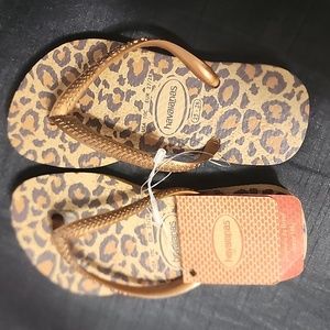 Havaianas Leopard Print Toddler Girl size 10c